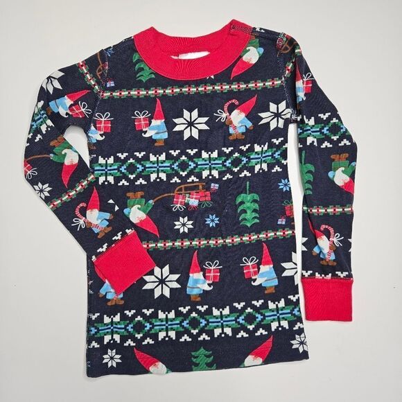 Hanna Andersson Gnome Long John Pajama Set, Navy, Size 90cm US Size 3 - Picture 2 of 6